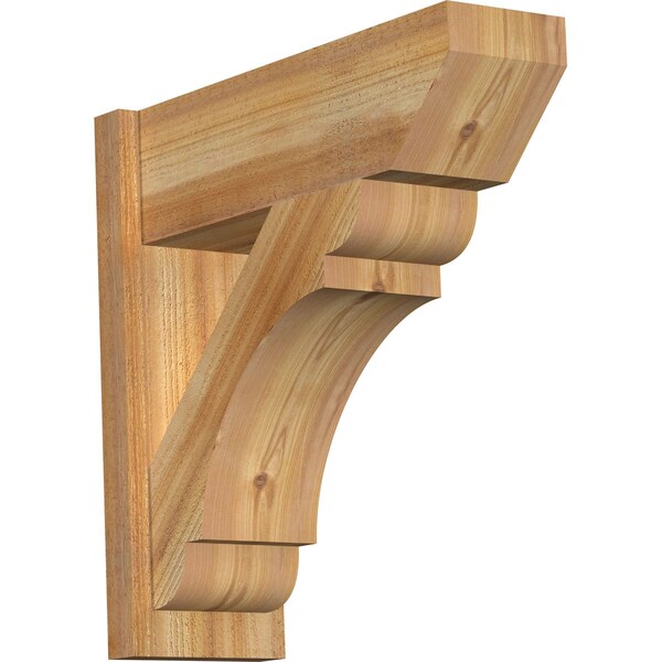Ekena Millwork Olympic Slat Rough Sawn Outlooker, Western Red Cedar, 8"W x 24"D x 24"H OUT08X24X24OLY06RWR - main